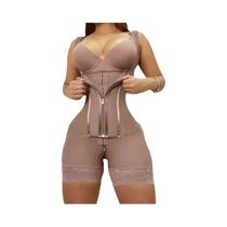 Modelador Corporal Feminino De Alta Compressão Fajas Colombianas Com 9 Costuras, Controle Duplo De Modelador Corporal Feminino De Alta Compressão Fajas Colombianas Com 9 Costuras, Controle Duplo De