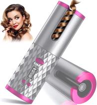 Modelador de cabelo automático sem fio, modelador de cachos de cerâmica inteligente com 6 teperaturas