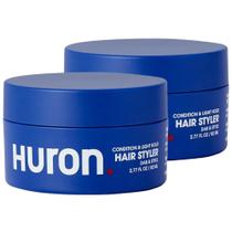 Modelador de cabelo Pomade Huron Masculino Condicionador Light Hold 80mlX2