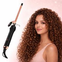 Modelador de Cachos 9mm Fino Profissional Bivolt Cerâmica Íonica Cachos Definidos Sem Frizz Aquecimento Rápido Para Cabelos Cacheados Ondulado