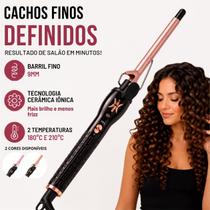 Modelador de Cachos 9mm Profissional Aquecimento Rápido, Cerâmica, Anti Frizz Bivolt Modelador de Cachos 9mm Profissional Aquecimento Rápido, Cerâmica, Anti Frizz Bivolt