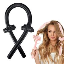 Modelador de Cachos Cabelo Curling Rod Cetim Sem Calor + 2 Scrunchies