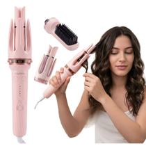 Modelador de Cachos Profissional Rotação Bidirecional Bivolt Cerâmica Queratina Anti-frizz C/ Escova Íônica Modelador de Cachos Profissional Rotação Bidirecional Bivolt Cerâmica Queratina Anti-frizz C/ Escova Íônica