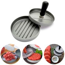 Modelador de Hambúrguer Artesanal Forma Prensa Metal Antiaderente para Churrasco Caseiro Modelador de Hambúrguer Artesanal Forma Prensa Metal Antiaderente para Churrasco Caseiro