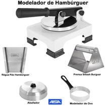 Modelador Hamburguer Prensa Smash Abafador Régua De Pão - G4 - Aisa