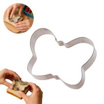 Modelador Molde Biscoito Formato Borboleta de Inox 8,5Cm