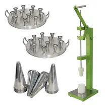 Modeladora + 2 Assadeiras 12 + 120 Cones 14cm Pizza Cone