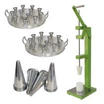 Modeladora + 2 Assadeiras 12 + 120 Cones 14cm Pizza Cone