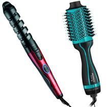 Modeladora de cachos mondial spiral em-05 + escova secadora de cabelo black tiff es-16 potente 1200w Modeladora de cachos mondial spiral em-05 + escova secadora de cabelo black tiff es-16 potente 1200w