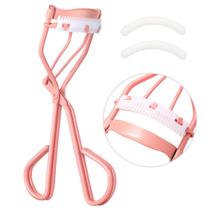 Modeladores de cílios Uranian com pente embutido + 2 almofadas rosa-branco Modeladores de cílios Uranian com pente embutido + 2 almofadas rosa-branco