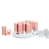 Modeladores Quentes Ion Calista para Cabelos Curtos - Conjunto Rosa com 12 Peças