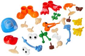 Modelando partes do corpo de massa e argila Pacon Sorted 26 Shapes