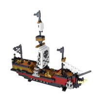 Modelo 3D De Navio Pirata Oceânico Para Meninos Adultos, Blocos De Construção Micro Mini, Brinquedos