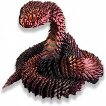 Modelo animal impresso em 3D, decoração de escritório doméstico Snake Viper