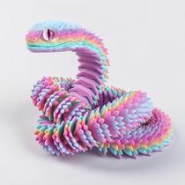 Modelo animal impresso em 3D, decoração de escritório doméstico Snake Viper