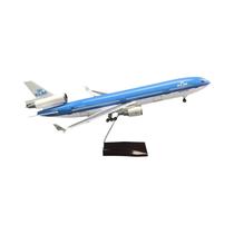 Modelo De Aeronave KLM MD11 Em Escala 1/130, Em Resina Die-Cast, Com Luz E Rodas Para Adultos