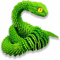 Modelo de animal impresso em 3D, decoração de escritório doméstico Snake Viper Green Modelo de animal impresso em 3D, decoração de escritório doméstico Snake Viper Green
