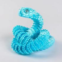 Modelo de animal impresso em 3D Snake Viper Pearl Blue Modelo de animal impresso em 3D Snake Viper Pearl Blue