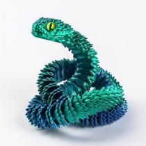 Modelo de animal impresso em 3D Snake Viper Turquoise Modelo de animal impresso em 3D Snake Viper Turquoise