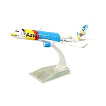 Modelo de Avião A320 Brasileiro - Colecionável de Metal Azul