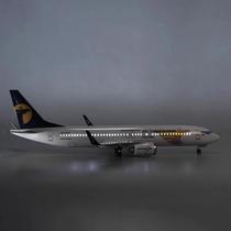 Modelo De Avião De Companhia Aérea Da Mongólia B737-800 Em Resina Fundida De 47 CM Com Kit De