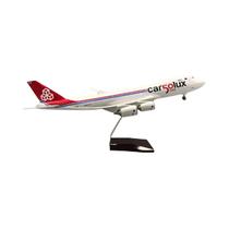 Modelo De Avião Em Resina Diecast B747-8F Da Luxemburgo Cargo Airlines Com Display De Rodas, 47cm Modelo De Avião Em Resina Diecast B747-8F Da Luxemburgo Cargo Airlines Com Display De Rodas, 47cm