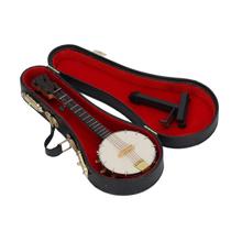 Modelo de banjo em miniatura Tyenaza em escala 1:12 com suporte Modelo de banjo em miniatura Tyenaza em escala 1:12 com suporte