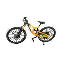 Modelo De Bicicleta De Montanha Em Liga Metálica Escala 1:8 Realista Com Base E Suspensão Dupla Para