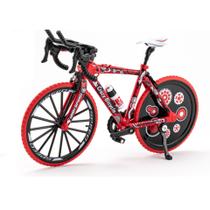 Modelo de bicicleta em liga vermelha de corrida de estrada em escala 1/8 para exibição Modelo de bicicleta em liga vermelha de corrida de estrada em escala 1/8 para exibição