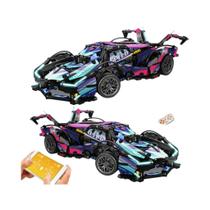 Modelo De Bloco De Montagem De Carro Super Esportivo Cyberpunk Lambo, Brinquedo De Veículo De