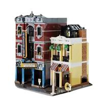 Modelo De Blocos De Montar Disney Creating Jazz Club Pizzeria 2899 Peças, Vista Modular De Rua,