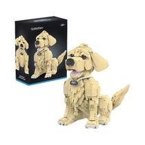 Modelo De Blocos De Montar Golden Retriever 1754PCS, Brinquedo DIY De Cão Para Meninos E Meninas, Modelo De Blocos De Montar Golden Retriever 1754PCS, Brinquedo DIY De Cão Para Meninos E Meninas,