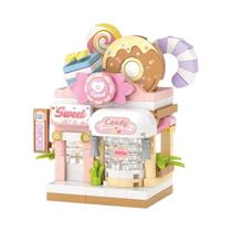 Modelo De Brinquedo De Blocos De Construção De Restaurante Para Meninas E Meninos, Doces, Café,