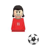 Modelo De Brinquedo De Blocos De Construção Mini De Jogadores De Futebol Messi, Ronaldo, Neymar,