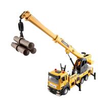 Modelo De Caminhão Guindaste Em Escala 1/32 Em Liga De Metal Com Simulação De Som E Luz, Brinquedo