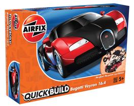 Modelo de carro Airfix Quickbuild Bugatti 16 4 Veyron Preto Vermelho