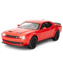 Modelo de carro BDTCTK 1/32 Dodge Challenger Hellcat com som e luz Modelo de carro BDTCTK 1/32 Dodge Challenger Hellcat com som e luz