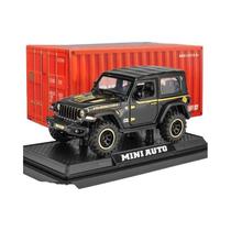 Modelo De Carro De Brinquedo Fundido Off-road, Escala 1/32, Liga De Metal, Wrangler, 7 Portas, Luz