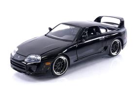 Modelo de carro Diecast Jada Toys 1995 Supra Black em escala 1/24