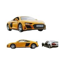 Modelo De Carro Diecast Noire Audi R8 V10 Coupe Escala 1:36 Miniatura Brinquedo Para Meninos