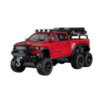 Modelo De Carro Em Escala 1:32 Dodge RAM 1500 TRX 6X6 Tyrannosaurus Rex Em Liga Metálica Com Som E