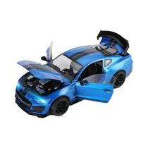 Modelo De Carro Em Metal Diecast Grande 118 Ford Mustang GT500 Com Som E Luz, Brinquedo Colecionável