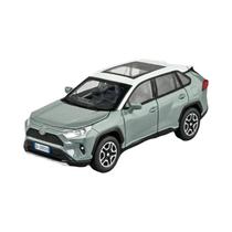 Modelo De Carro Em Metal Diecast Toyota RAV4 SUV 1:32 Com Som E Luz, Brinquedo De Simulação Para