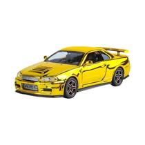 Modelo De Carro Esportivo Colorido War God GTR-R34 1:32, Brinquedo Electroplated Skyline, Presente