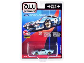 Modelo de carro fundido sob pressão AW Auto World 1966 Ford GT40 1 azul 1/64