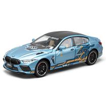 Modelo de carro fundido sob pressão BMW M8 escala 1:24 cor azul Modelo de carro fundido sob pressão BMW M8 escala 1:24 cor azul
