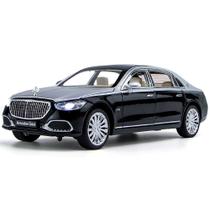Modelo de carro fundido sob pressão Maybach S680 em escala 1:24 com luzes preto/prata Modelo de carro fundido sob pressão Maybach S680 em escala 1:24 com luzes preto/prata