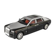 Modelo de carro fundido sob pressão Rolls Royce Phantom escala 1:18 prateado/preto
