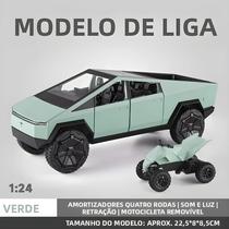 Modelo De Carro Miniatura Tesla Cybertruck Em Escala 1:24, Presente De Aniversário
