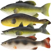 Modelo de decoração de ornamento de peixe artificial Gresorth 4 PCS
